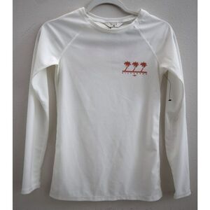 Billabong 24O0302500 Women's Sz S White Beach Babe Long Sleeve Rashguard Top